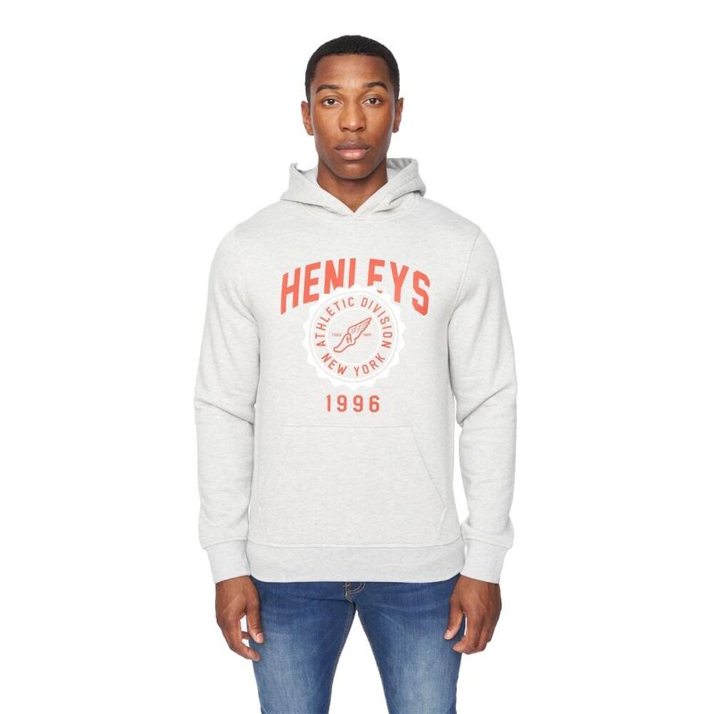 Henleys Mens Tipton Hoodie / Grey Marl